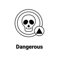 Dangerous symbol Vector Icon

