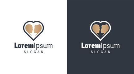 Love and heart logo illustration