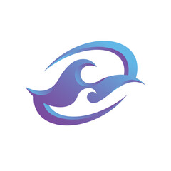 Obraz premium Wave logo. Perfect for nature, landscape, ocean, surfing, or travel industry.
