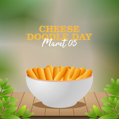 vector graphic of cheese doodle day good for national cheese doodle day celebration. flat design. flyer design.flat illustration.