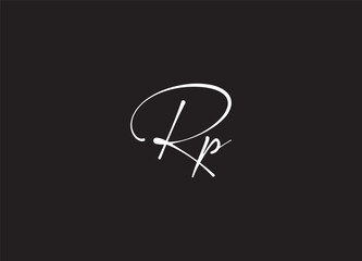 RP initial letter logo minimal logo design