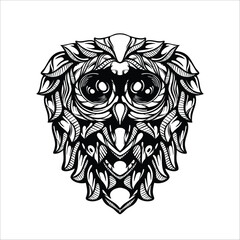 black and white tribal decorative monkey pattern tattoo