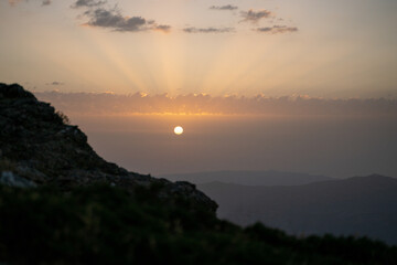 Punta La Marmora, Nuoro, Arzana, sunset in the mountains of Sardinia