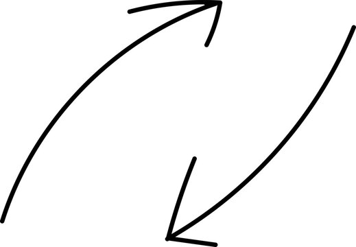 Roughly drawn hand drawn arrow / up / up