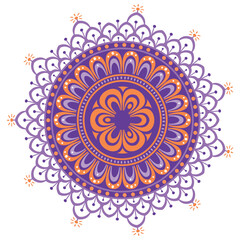 Luxury ornamental colorful mandala design background pattern