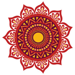 Luxury ornamental colorful mandala design background pattern