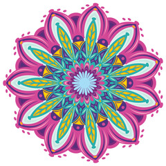 Luxury ornamental colorful mandala design background pattern