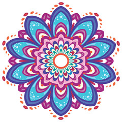 Luxury ornamental colorful mandala design background pattern