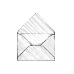Einfacher Briefumschlag, geöffnet