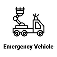 Emergency vehicle Vector Icon

