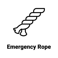 Emergency rope Vector Icon

