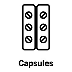 Capsules Vector Icon

