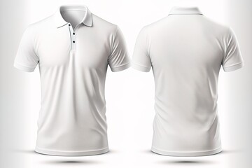 Blank white polo Tshirt for men template