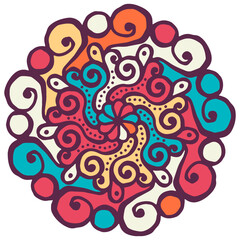 Luxury ornamental colorful mandala design background pattern
