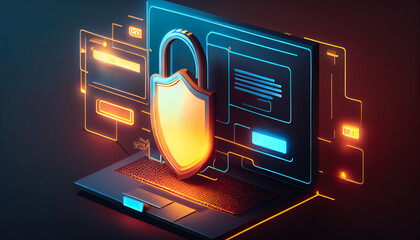 AI generated image of shield locker for data security