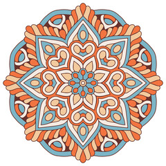 Luxury ornamental colorful mandala design background pattern
