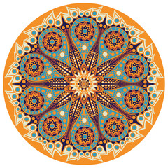 Luxury ornamental colorful mandala design background pattern