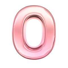 Obraz premium Number 3D Pink Render