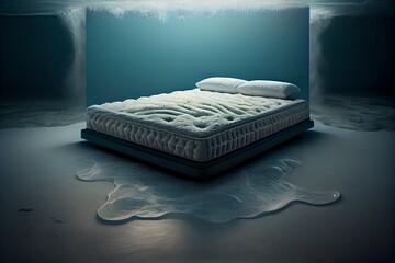 Mattress For Bed In Bedroom. Generative AI