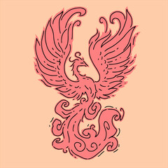 Fototapeta premium stylized Red Phoenix