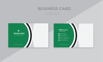 Double-sided creative business card vector design template.

