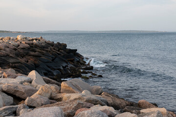 Narragansett Rhode Island rocky shoreline