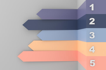 Arrow infographic template. Infographic options banner. layout for business infographics with marketing icons and design