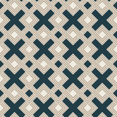 Abstract Squares Cross Geometric Complex Seamless Pattern Trendy Fashion Colors Minimal Psychedelic Lines Perfect for Allover Fabric Print or Wrapping Paper