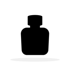 Bottle of perfume. Silhouette of perfume bottle. Fragrance bottle icon. Vector illustration