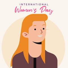 Happy International women's day creative banner design