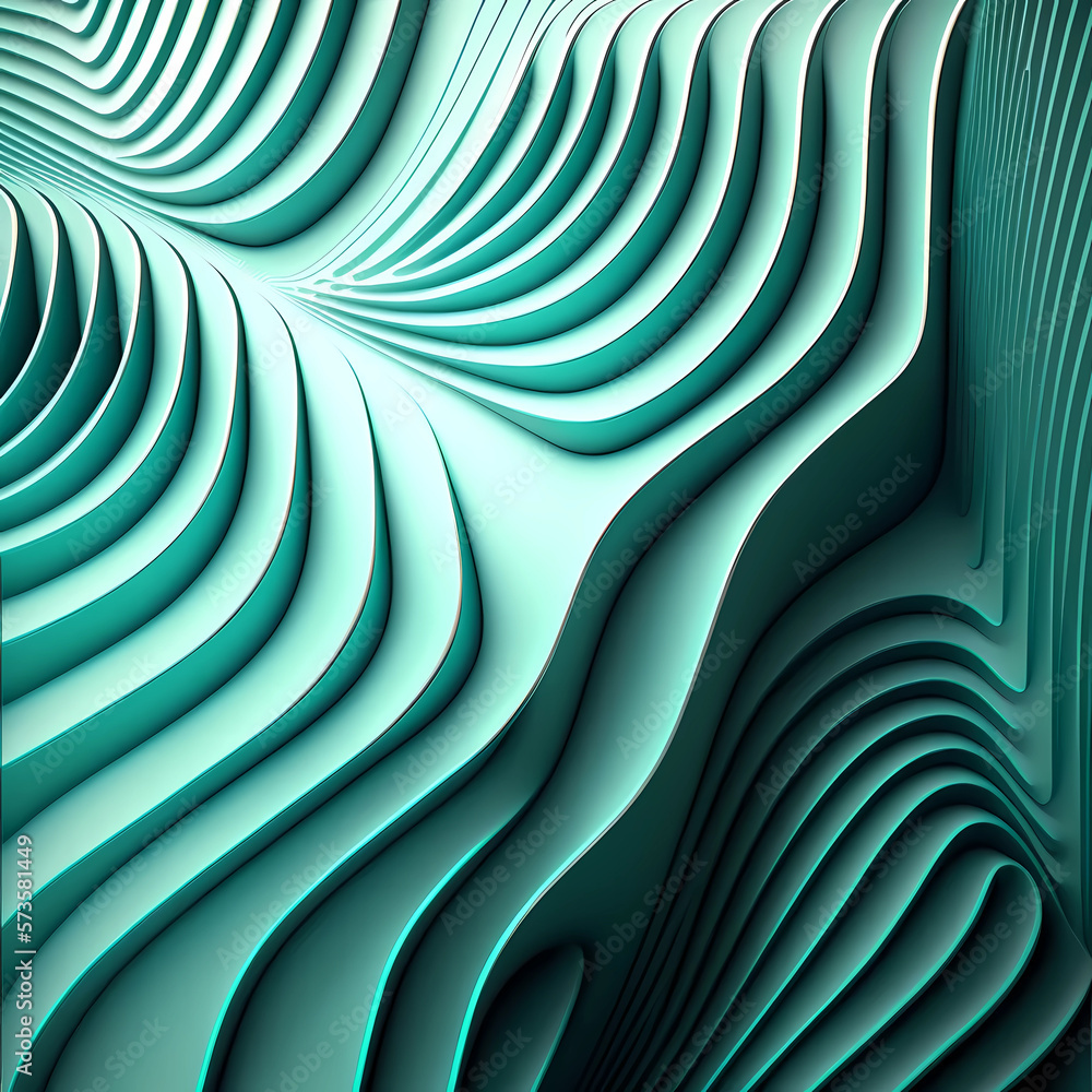Poster abstract light green background with lines. generative ai