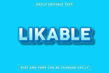 3d Text Vector Text Effect template Suitable for typeface needs.
