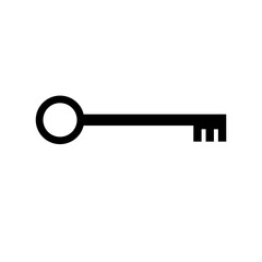 Key icon isolated on white background. Key pictogram. 