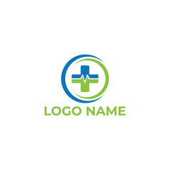 Fototapeta na wymiar Vector health care and plus symbol logo template