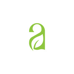 Vector initial letter a with leaf logo vector concept element letter a logo with organic leaf