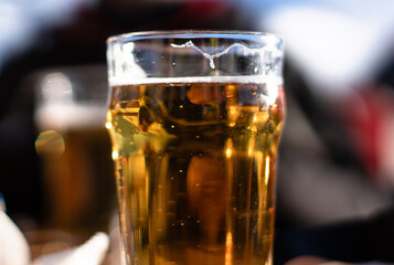 A glass of beer