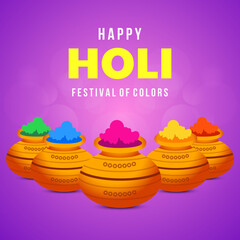  flat design holi festival