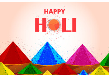 happy holi background with lettering