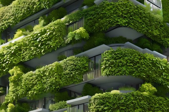 Eco-Friendly Green Building With Vertical Garden Design For Sustainability . Sublime Image . Generative AI