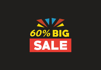 Big Sale banner template design. Special offer price tag. Vector illustration.