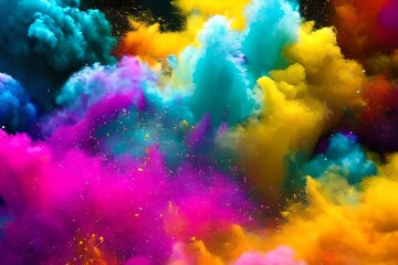Obraz na płótnie Canvas Colourfull powder explosion