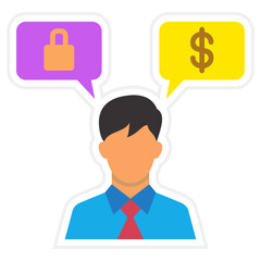 Consumer Behavior Sticker Icon