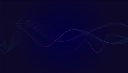 Modern abstract glowing wave background. Dynamic flowing wave lines design element. Futuristic technology and sound wave pattern. Vector EPS10.