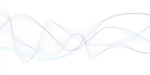 Modern abstract glowing wave background. Dynamic flowing wave lines design element. Futuristic technology and sound wave pattern. PNG file.