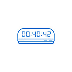 Digital, clock, led icon vector image. Can also be used for home electronics and appliances. Suitable for mobile apps, web apps and print media.