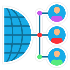 Networking Sticker Icon