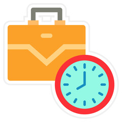 Working Hours Sticker Icon