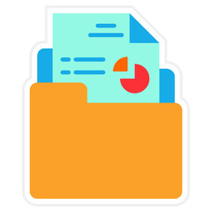 Folder Sticker Icon
