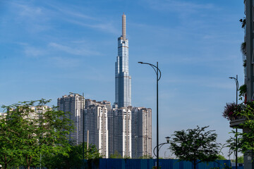 Beautiful morning in Ho Chi Minh City, one of the most developed cities in Vietnam. With many famous buildings and towers such as Bitexco, Landmark 81,....