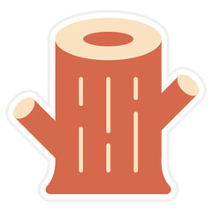 Tree Log Sticker Icon